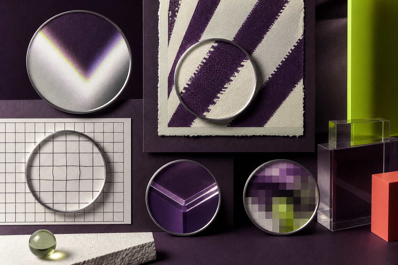 Magnified image fragments revealing halos, repeated texture and broken edge detail